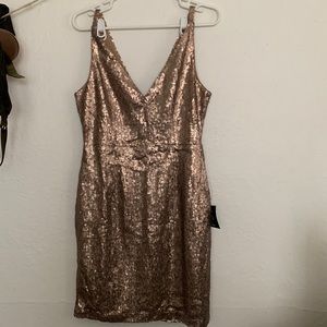 Lulus sequin champagne showers dress size L